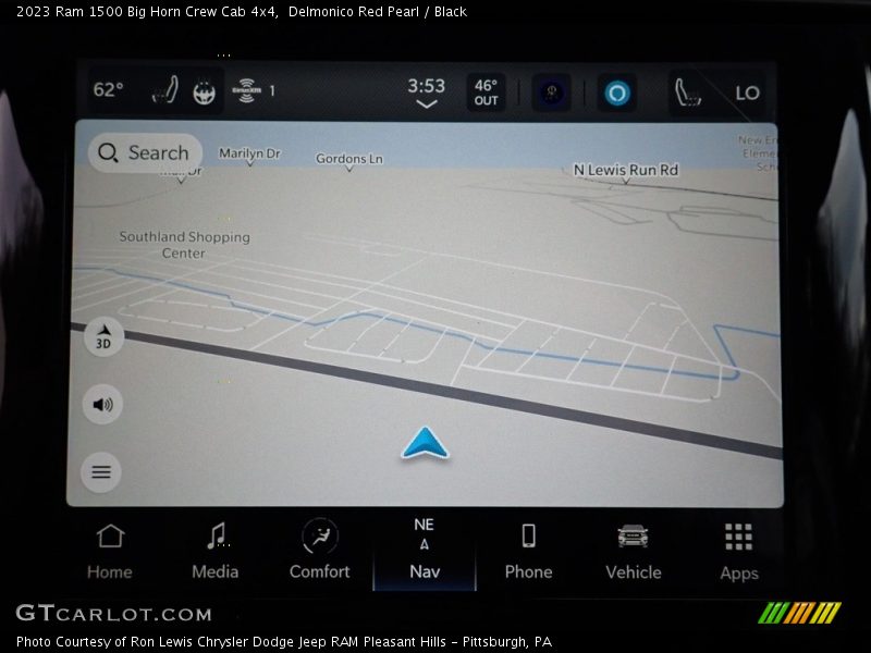 Navigation of 2023 1500 Big Horn Crew Cab 4x4