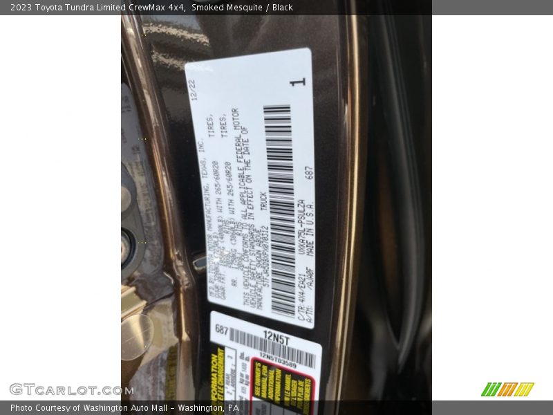 2023 Tundra Limited CrewMax 4x4 Smoked Mesquite Color Code 4X4