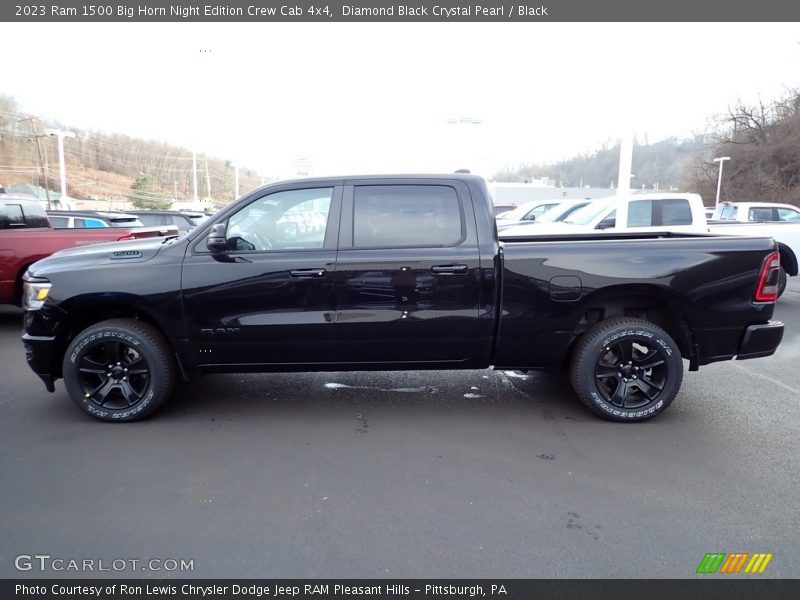  2023 1500 Big Horn Night Edition Crew Cab 4x4 Diamond Black Crystal Pearl