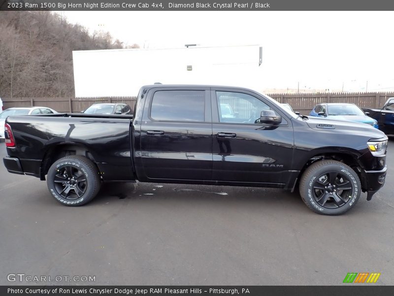  2023 1500 Big Horn Night Edition Crew Cab 4x4 Diamond Black Crystal Pearl