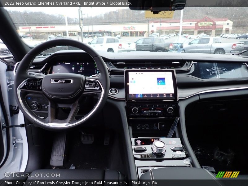 Bright White / Global Black 2023 Jeep Grand Cherokee Overland 4XE