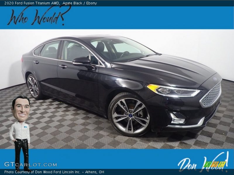 Agate Black / Ebony 2020 Ford Fusion Titanium AWD