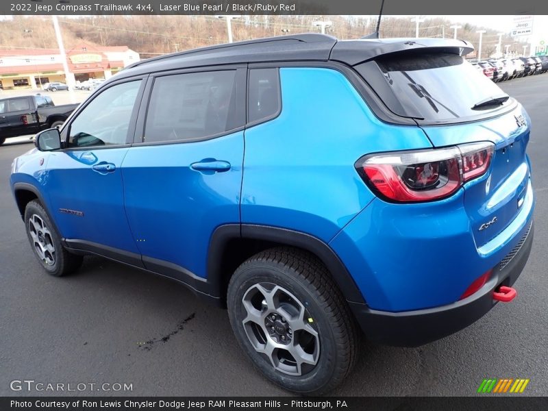 Laser Blue Pearl / Black/Ruby Red 2022 Jeep Compass Trailhawk 4x4