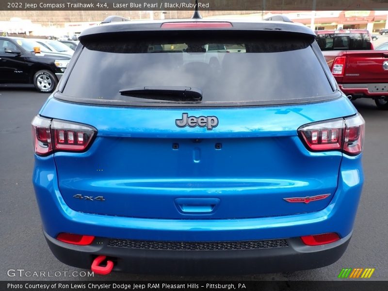 Laser Blue Pearl / Black/Ruby Red 2022 Jeep Compass Trailhawk 4x4
