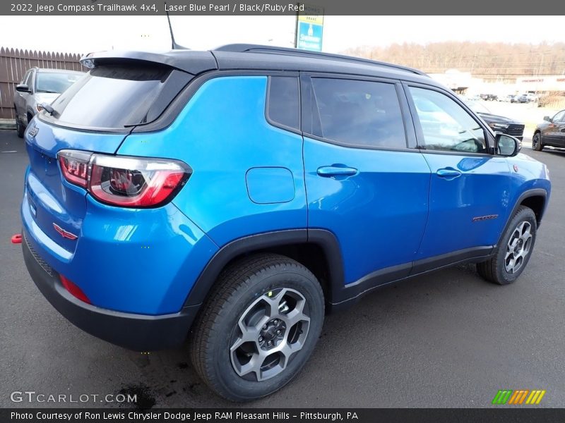 Laser Blue Pearl / Black/Ruby Red 2022 Jeep Compass Trailhawk 4x4