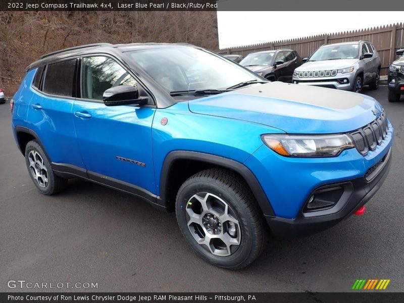 Laser Blue Pearl / Black/Ruby Red 2022 Jeep Compass Trailhawk 4x4