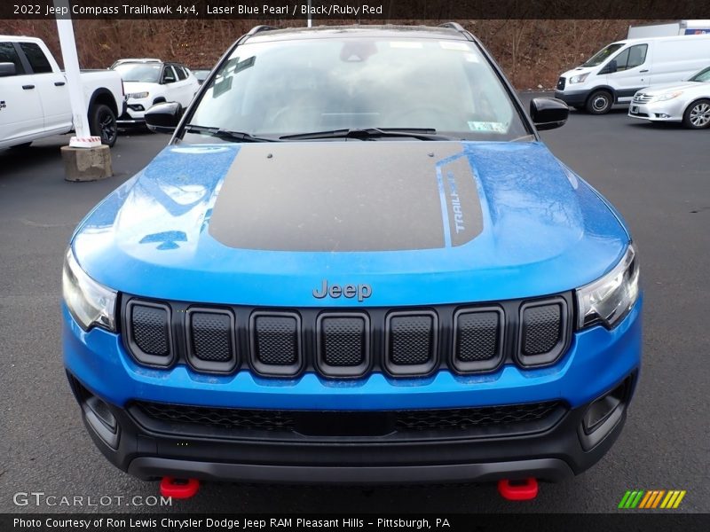 Laser Blue Pearl / Black/Ruby Red 2022 Jeep Compass Trailhawk 4x4