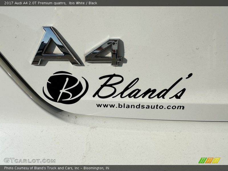 Ibis White / Black 2017 Audi A4 2.0T Premium quattro