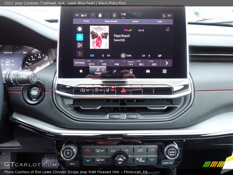 Laser Blue Pearl / Black/Ruby Red 2022 Jeep Compass Trailhawk 4x4