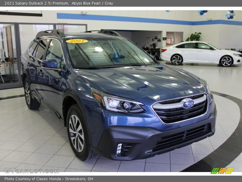 Abyss Blue Pearl / Gray 2021 Subaru Outback 2.5i Premium