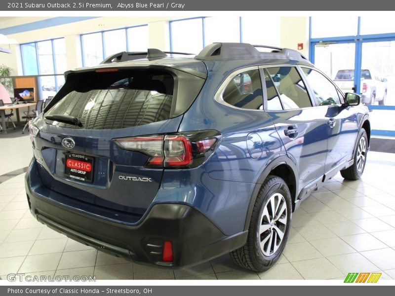 Abyss Blue Pearl / Gray 2021 Subaru Outback 2.5i Premium