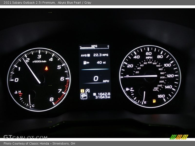  2021 Outback 2.5i Premium 2.5i Premium Gauges