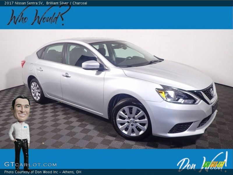 Brilliant Silver / Charcoal 2017 Nissan Sentra SV