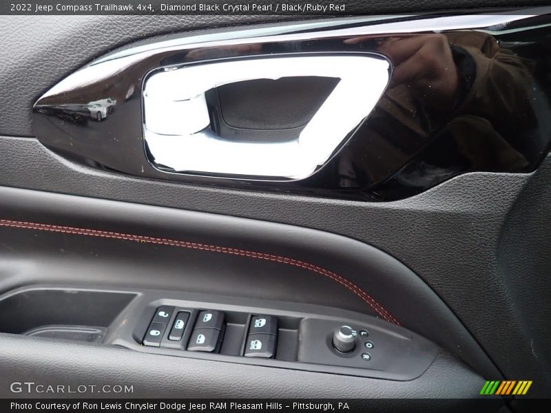 Diamond Black Crystal Pearl / Black/Ruby Red 2022 Jeep Compass Trailhawk 4x4