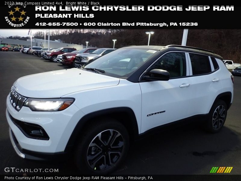 Bright White / Black 2022 Jeep Compass Limited 4x4