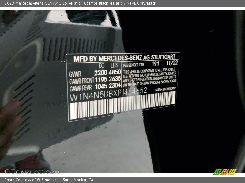 Cosmos Black Metallic / Neva Gray/Black 2023 Mercedes-Benz GLA AMG 35 4Matic