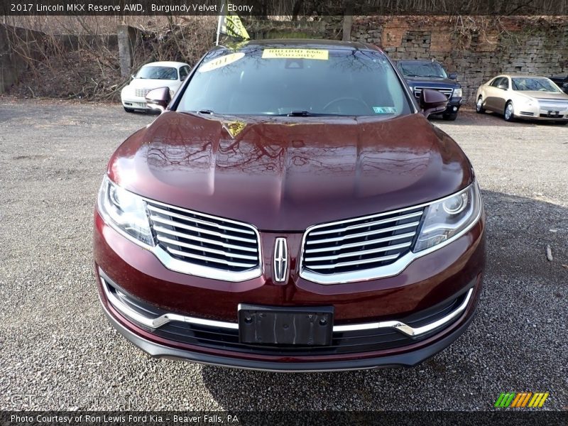 Burgundy Velvet / Ebony 2017 Lincoln MKX Reserve AWD