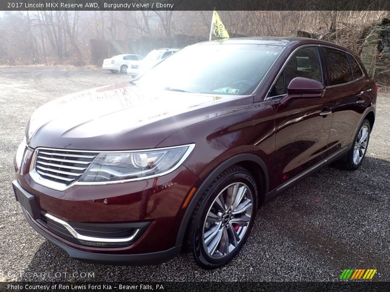 Burgundy Velvet / Ebony 2017 Lincoln MKX Reserve AWD