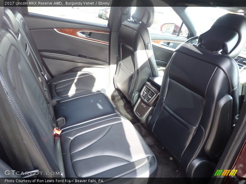 Rear Seat of 2017 MKX Reserve AWD
