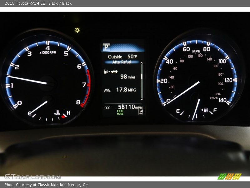 Black / Black 2018 Toyota RAV4 LE