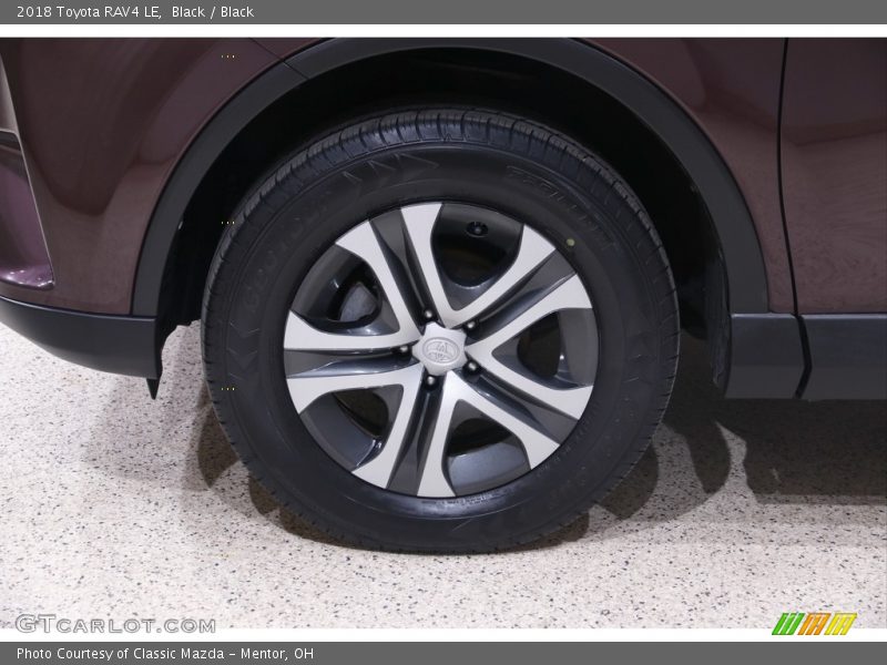 Black / Black 2018 Toyota RAV4 LE