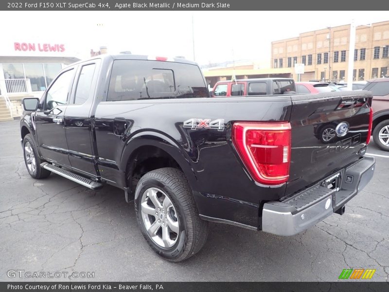 Agate Black Metallic / Medium Dark Slate 2022 Ford F150 XLT SuperCab 4x4