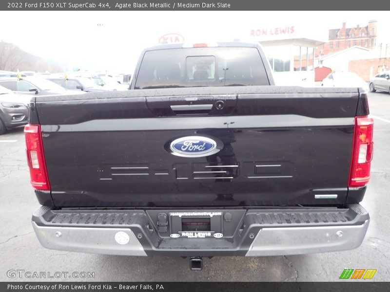 Agate Black Metallic / Medium Dark Slate 2022 Ford F150 XLT SuperCab 4x4