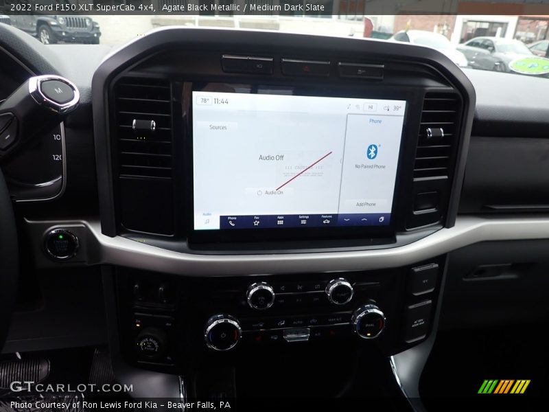 Agate Black Metallic / Medium Dark Slate 2022 Ford F150 XLT SuperCab 4x4