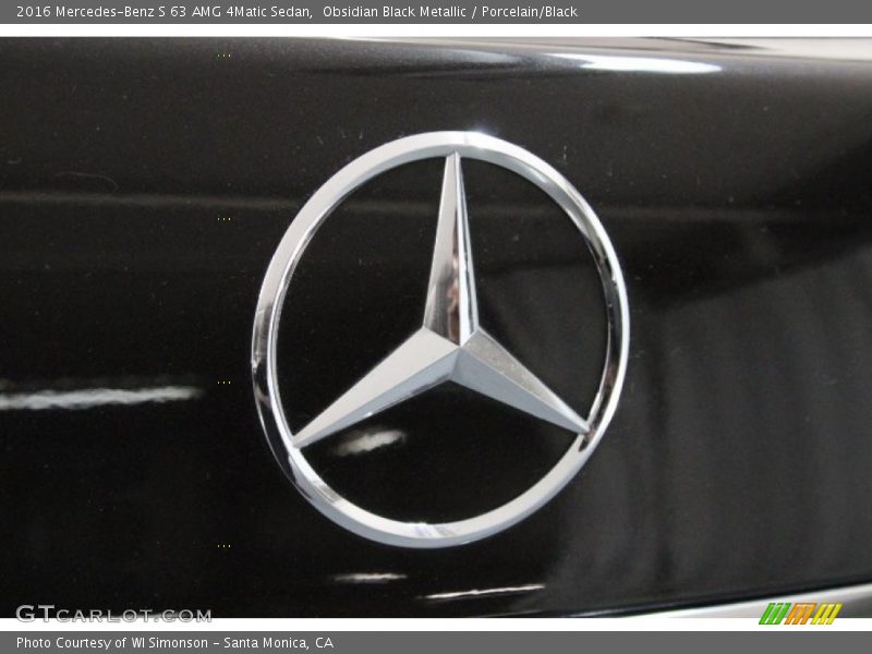 Obsidian Black Metallic / Porcelain/Black 2016 Mercedes-Benz S 63 AMG 4Matic Sedan