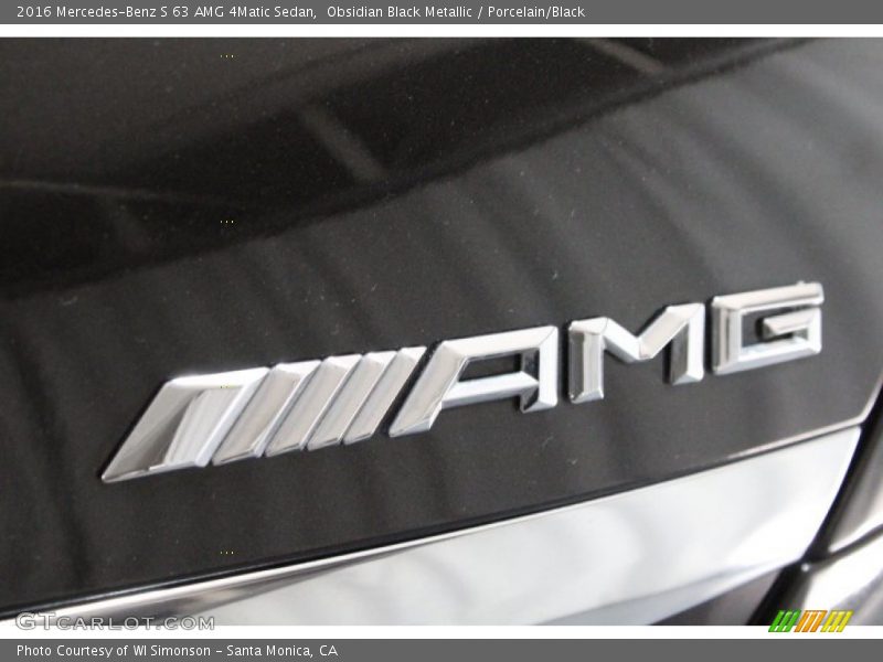 Obsidian Black Metallic / Porcelain/Black 2016 Mercedes-Benz S 63 AMG 4Matic Sedan