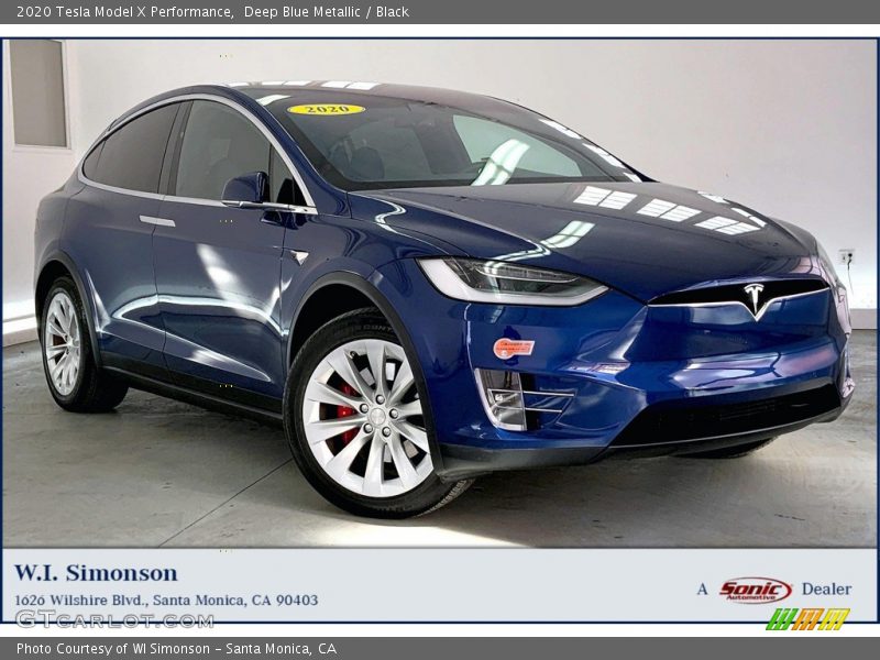 Deep Blue Metallic / Black 2020 Tesla Model X Performance