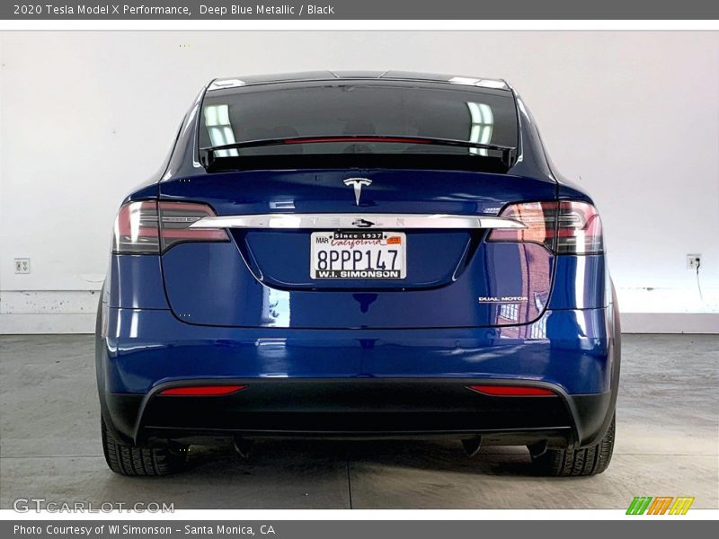 Deep Blue Metallic / Black 2020 Tesla Model X Performance