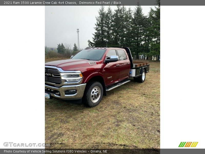 Delmonico Red Pearl / Black 2021 Ram 3500 Laramie Crew Cab 4x4 Chassis