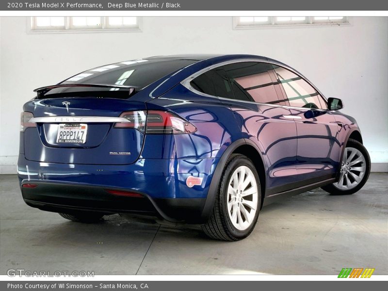 Deep Blue Metallic / Black 2020 Tesla Model X Performance