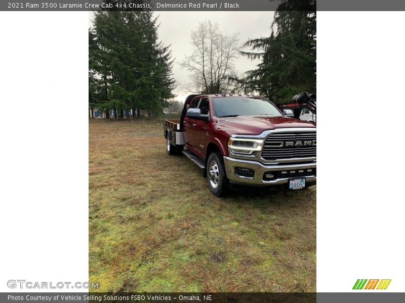 Delmonico Red Pearl / Black 2021 Ram 3500 Laramie Crew Cab 4x4 Chassis