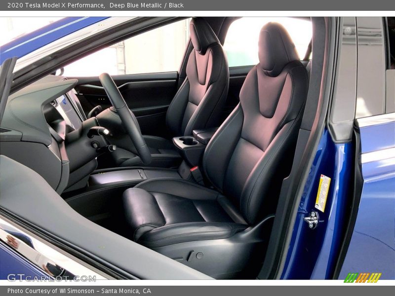 Front Seat of 2020 Model X Performance