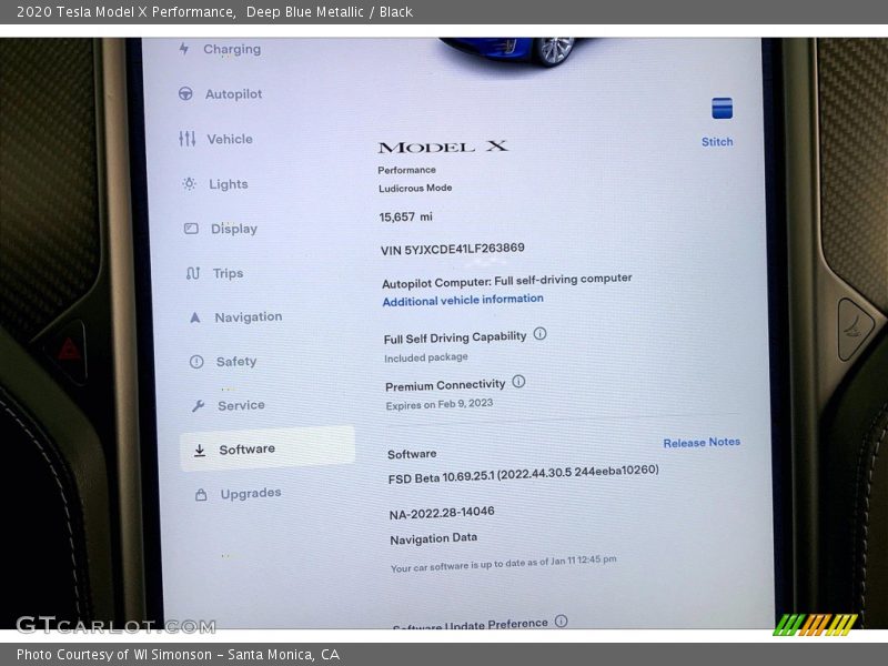 Deep Blue Metallic / Black 2020 Tesla Model X Performance