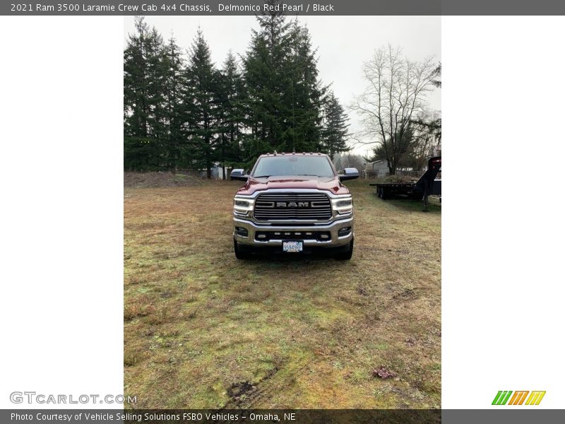 Delmonico Red Pearl / Black 2021 Ram 3500 Laramie Crew Cab 4x4 Chassis