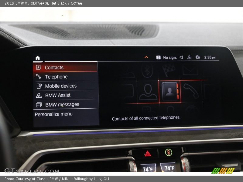 Jet Black / Coffee 2019 BMW X5 xDrive40i