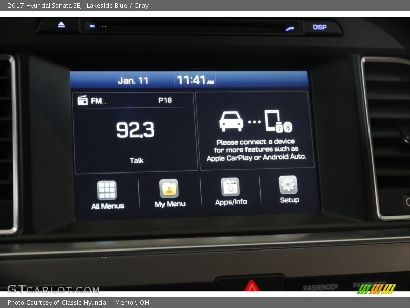 Lakeside Blue / Gray 2017 Hyundai Sonata SE