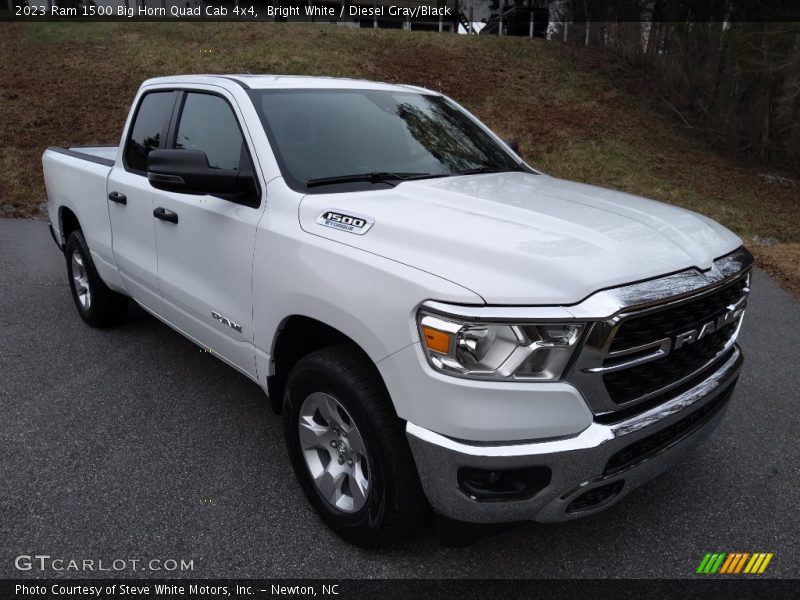 Bright White / Diesel Gray/Black 2023 Ram 1500 Big Horn Quad Cab 4x4