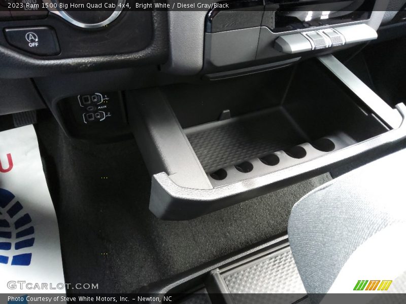 Bright White / Diesel Gray/Black 2023 Ram 1500 Big Horn Quad Cab 4x4