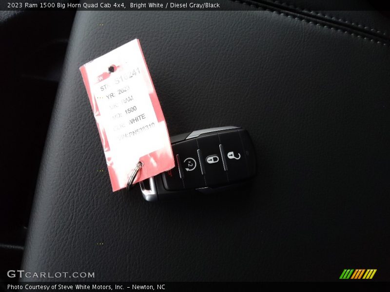 Bright White / Diesel Gray/Black 2023 Ram 1500 Big Horn Quad Cab 4x4