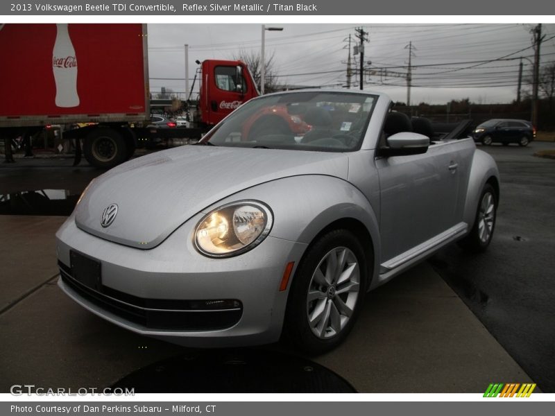 Reflex Silver Metallic / Titan Black 2013 Volkswagen Beetle TDI Convertible