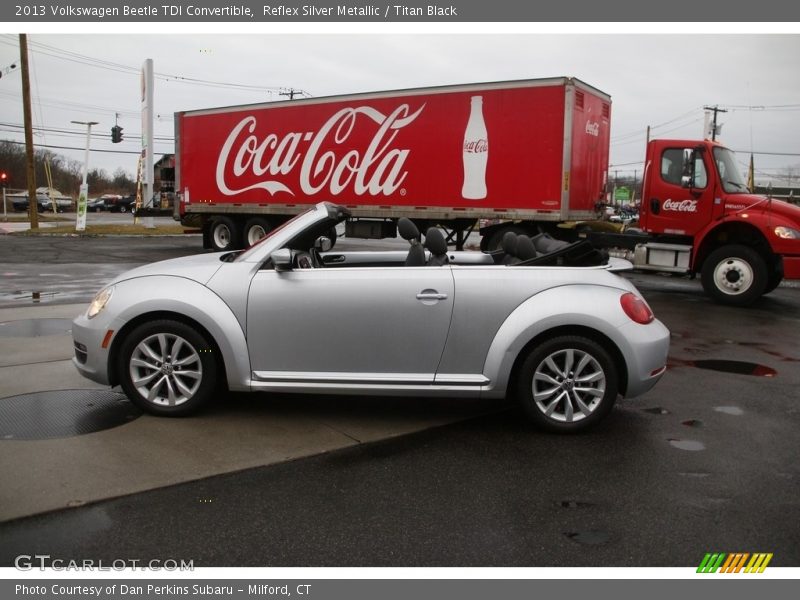 Reflex Silver Metallic / Titan Black 2013 Volkswagen Beetle TDI Convertible