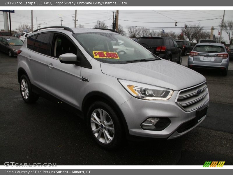 Ingot Silver / Chromite Gray/Charcoal Black 2019 Ford Escape SEL 4WD