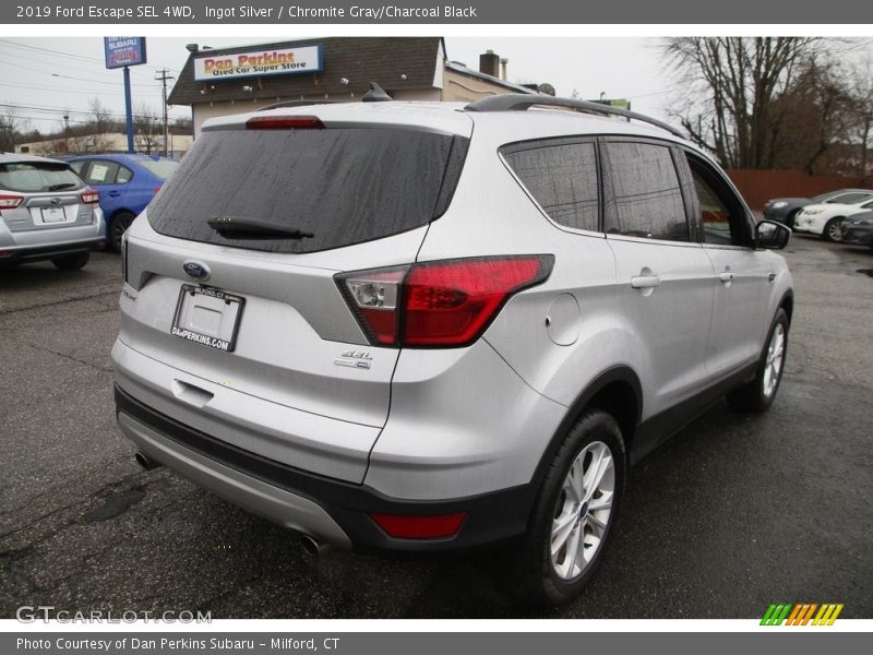 Ingot Silver / Chromite Gray/Charcoal Black 2019 Ford Escape SEL 4WD