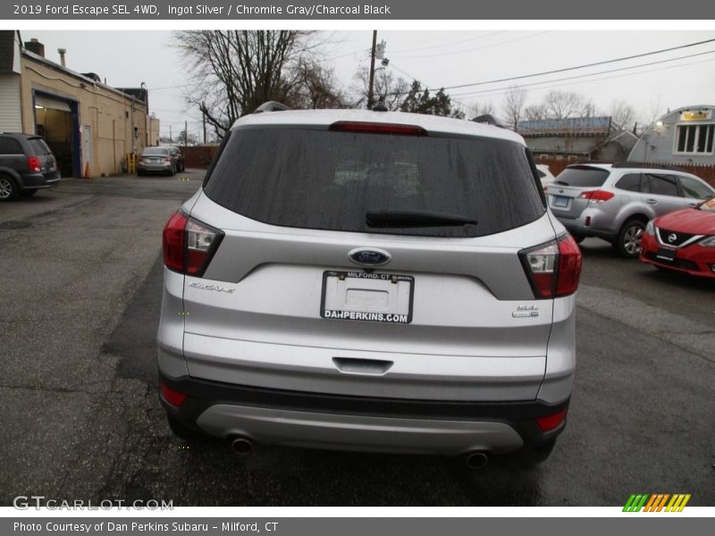 Ingot Silver / Chromite Gray/Charcoal Black 2019 Ford Escape SEL 4WD