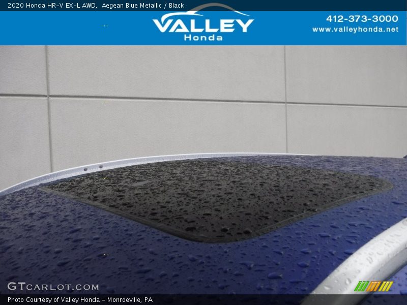Aegean Blue Metallic / Black 2020 Honda HR-V EX-L AWD