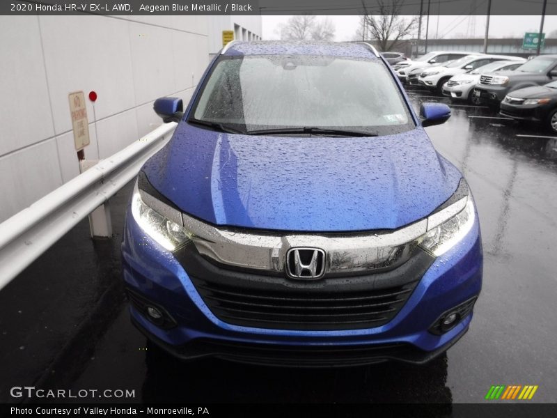 Aegean Blue Metallic / Black 2020 Honda HR-V EX-L AWD